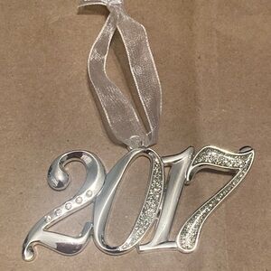 Harvey Lewis 2017 Bright Silver Hanging Ornament